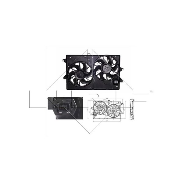 Fläkt, kylare 12V Nrf 47003 NRF