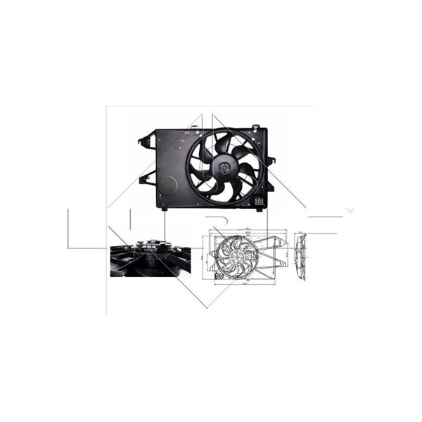 Fläkt, kylare 12V Nrf 47005 NRF