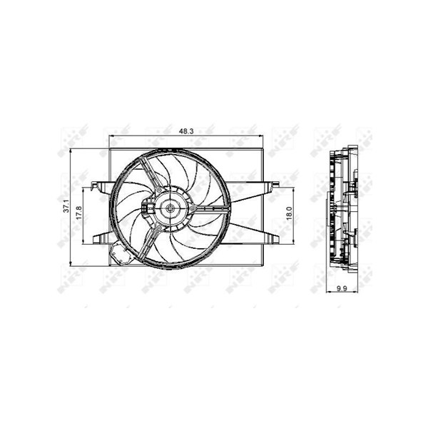Fläkt, kylare 12V Nrf 47006 NRF Fläkt, kylare 12V Nrf 47006 NRF