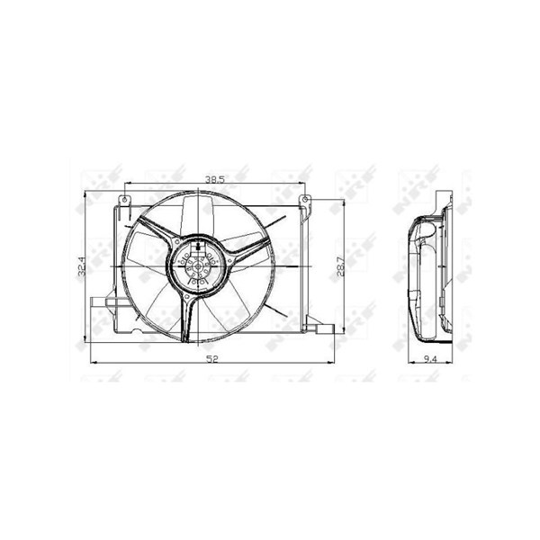 Fläkt, kylare 12V Nrf 47009 NRF