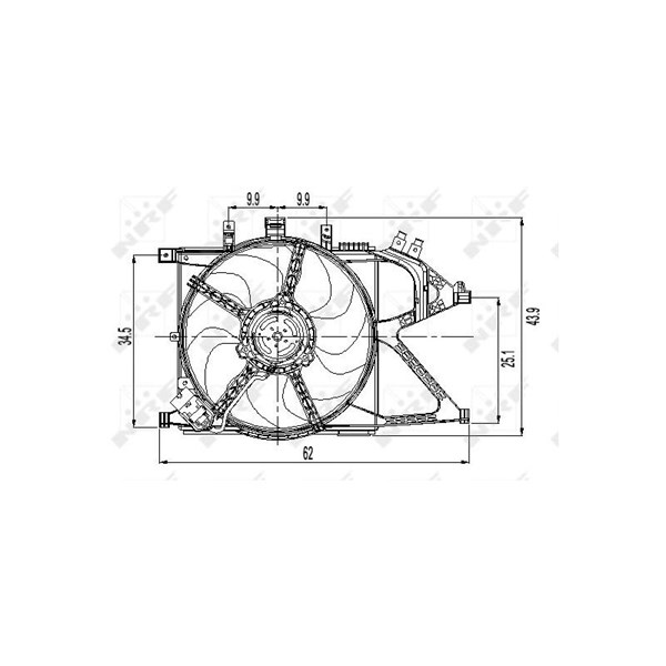Fläkt, kylare 12V Nrf 47011 NRF