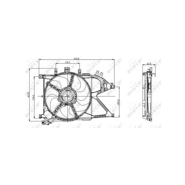 Fläkt, kylare 12V Nrf 47012 NRF