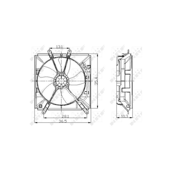 Fläkt, kylare 12V Nrf 47016 NRF