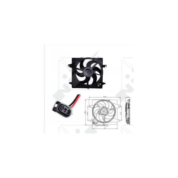 Fläkt, kylare 12V Nrf 47019 NRF