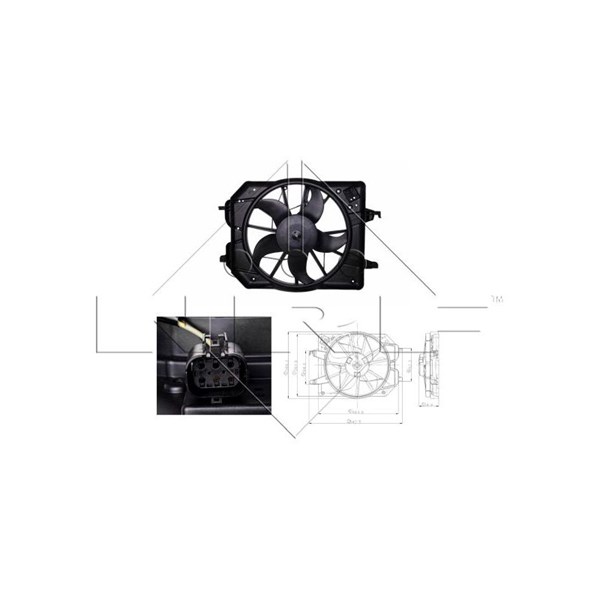 Fläkt, kylare 12V Nrf 47021 NRF
