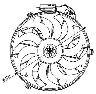 Fläkt, kylare 12V Nrf 47028 NRF