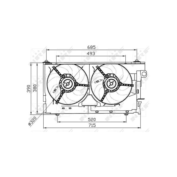 Fläkt, kylare 12V, Höger Nrf 47030 NRF Fläkt, kylare 12V, Höger Nrf 47030 NRF