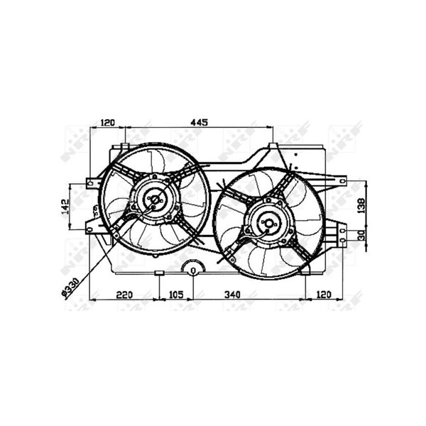 Fläkt, kylare 12V Nrf 47031 NRF