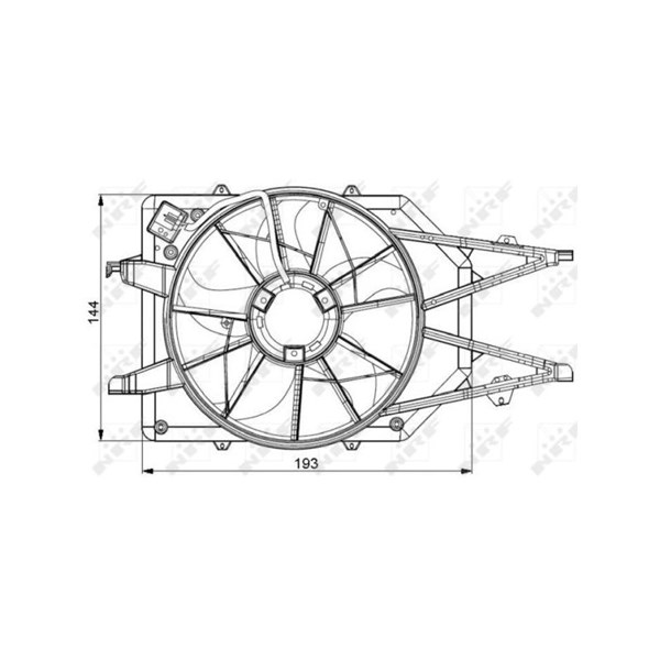 Fläkt, kylare 12V Nrf 47034 NRF
