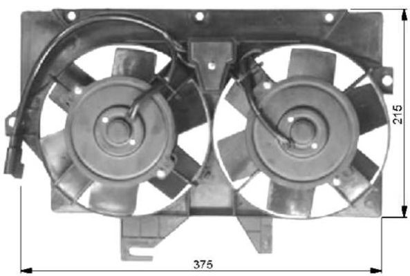 Fläkt, kylare 12V Nrf 47036 NRF