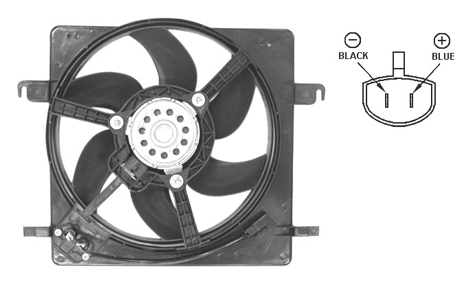 Fläkt, kylare 12V Nrf 47037 NRF