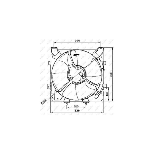 Fläkt, kylare 12V Nrf 47041 NRF