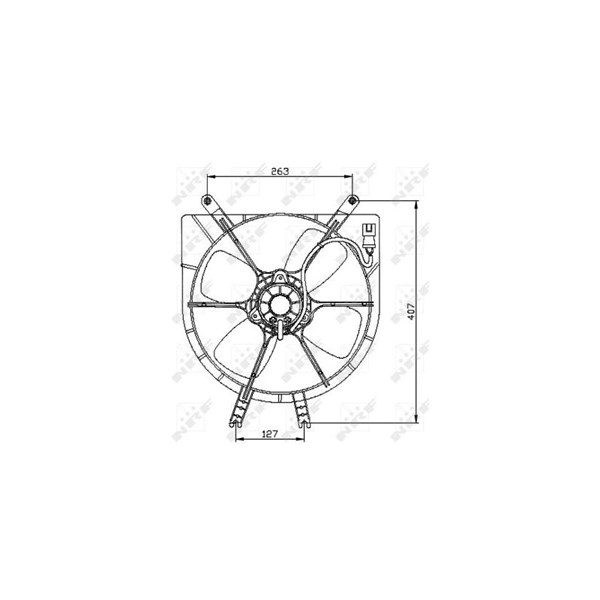 Fläkt, kylare 12V Nrf 47042 NRF