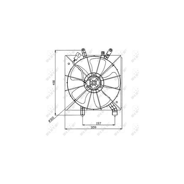 Fläkt, kylare 12V Nrf 47043 NRF Fläkt, kylare 12V Nrf 47043 NRF
