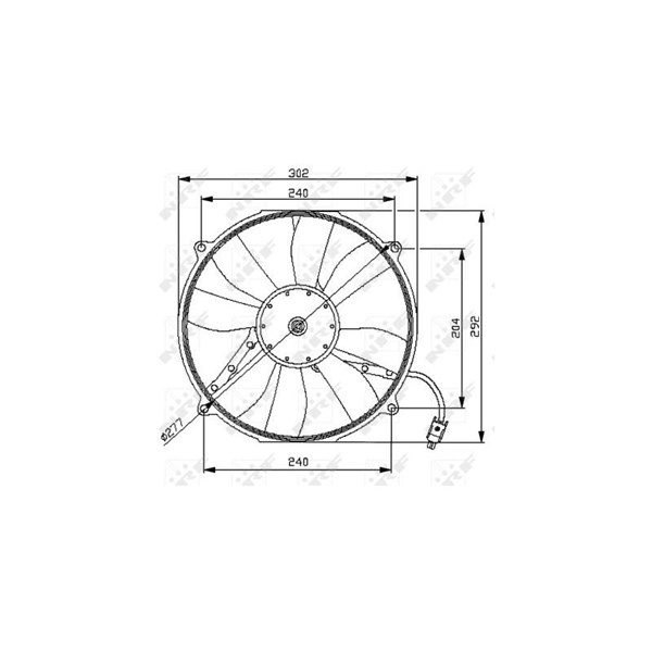 Fläkt, kylare 12V, Vänster Nrf 47046 NRF