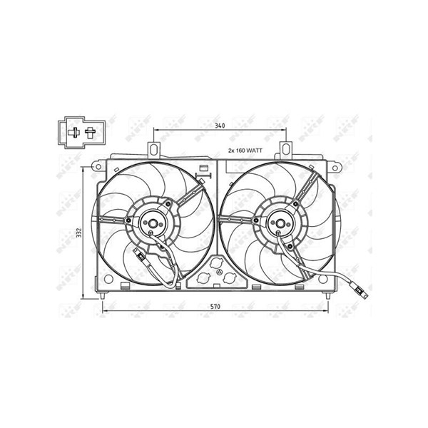 Fläkt, kylare 12V, Höger, Vänster Nrf 47048 NRF Fläkt, kylare 12V, Höger, Vänster Nrf 47048 NRF