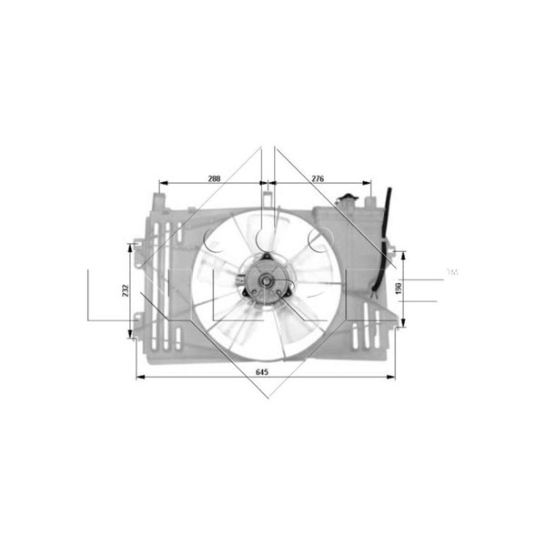 Fläkt, kylare 12V Nrf 47053 NRF