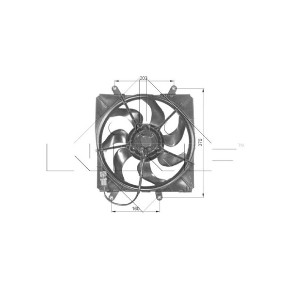 Fläkt, kylare 12V Nrf 47054 NRF