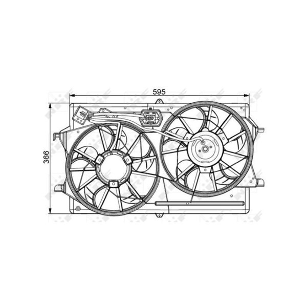Fläkt, kylare 12V Nrf 47061 NRF