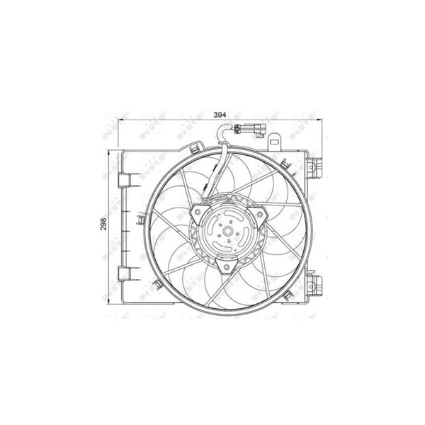 Fläkt, kylare 12V Nrf 47063 NRF