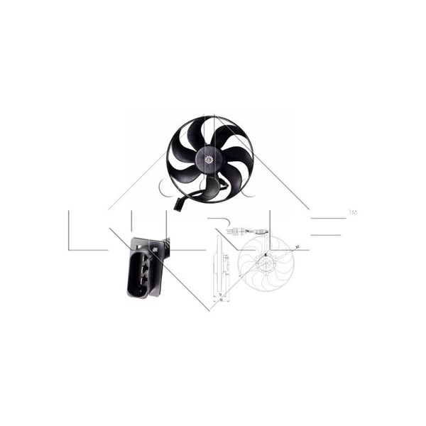 Fläkt, kylare 12V, Tvåsidig, Höger, Vänster Nrf 47064 NRF Fläkt, kylare 12V, Tvåsidig, Höger, Vänster Nrf 47064 NRF