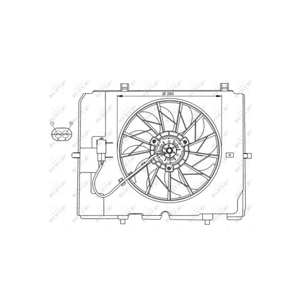 Fläkt, kylare 12V Nrf 47067 NRF
