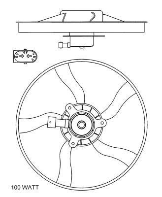 Fläkt, kylare 12V Nrf 47070 NRF