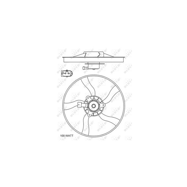 Fläkt, kylare 12V Nrf 47070 NRF