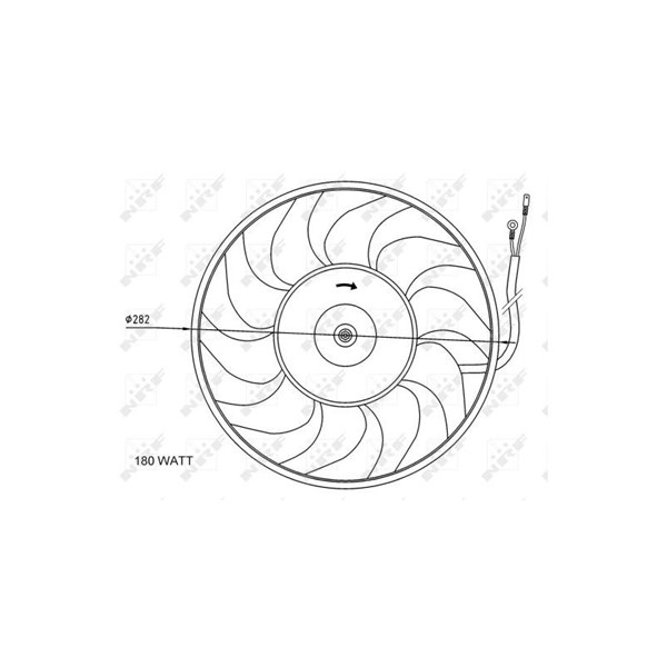 Fläkt, kylare 12V, Tvåsidig, Vänster, Höger Nrf 47071 NRF Fläkt, kylare 12V, Tvåsidig, Vänster, Höger Nrf 47071 NRF