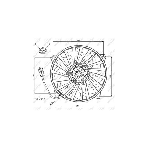 Fläkt, kylare 12V Nrf 47073 NRF
