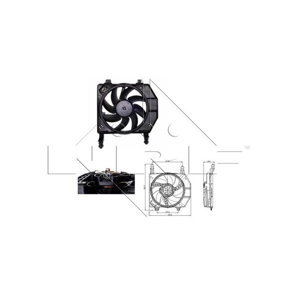 Fläkt, kylare 12V Nrf 47077 NRF
