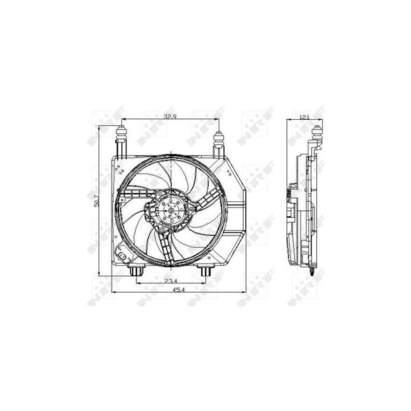 Fläkt, kylare 12V Nrf 47077 NRF