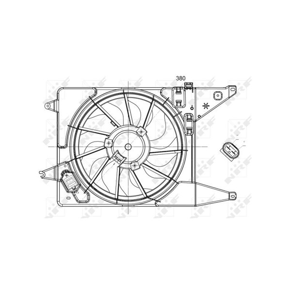 Fläkt, kylare 12V Nrf 47225 NRF