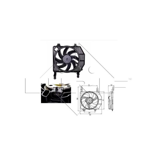 Fläkt, kylare 12V Nrf 47261 NRF