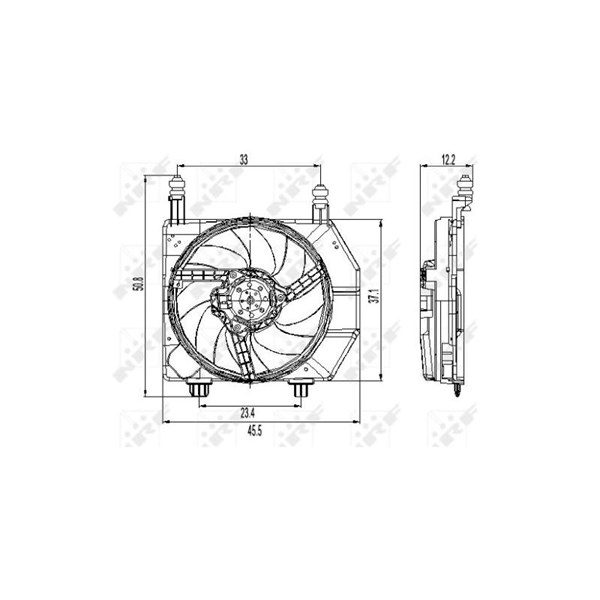 Fläkt, kylare 12V Nrf 47261 NRF