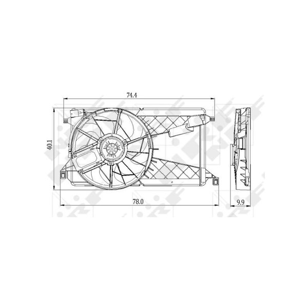 Fläkt, kylare 12V Nrf 47291 NRF