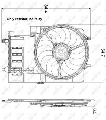 Fläkt, kylare 12V Nrf 47301 NRF