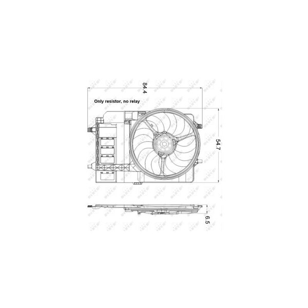 Fläkt, kylare 12V Nrf 47301 NRF