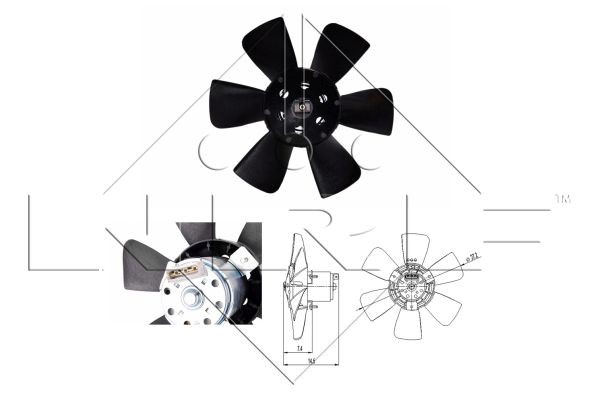 Fläkt, kylare 12V Nrf 47390 NRF