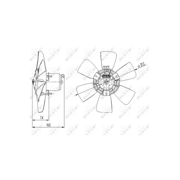 Fläkt, kylare 12V Nrf 47390 NRF