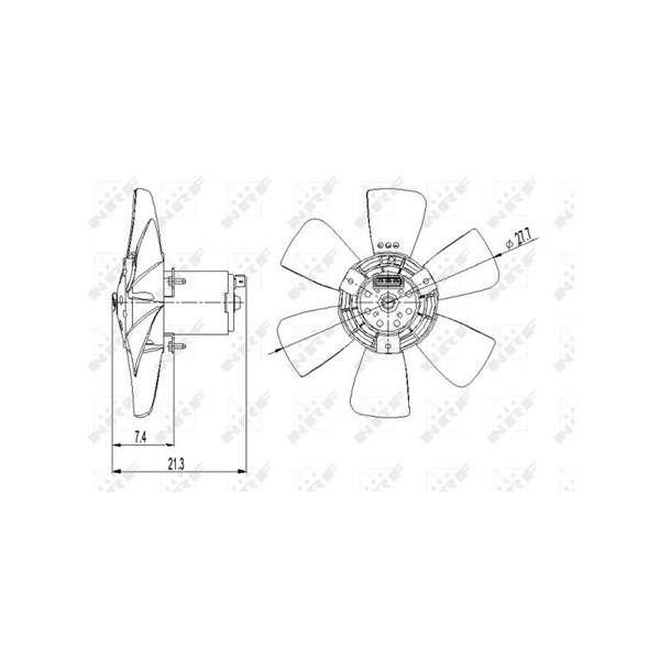 Fläkt, kylare 12V, Vänster Nrf 47391 NRF Fläkt, kylare 12V, Vänster Nrf 47391 NRF