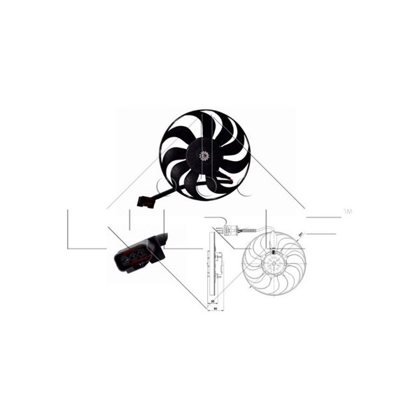 Fläkt, kylare 12V, Höger, Vänster Nrf 47392 NRF Fläkt, kylare 12V, Höger, Vänster Nrf 47392 NRF