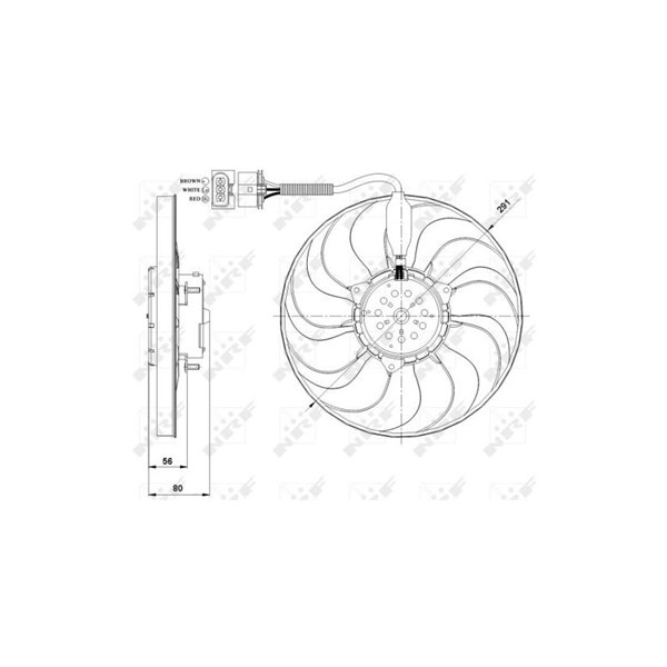 Fläkt, kylare 12V, Höger, Vänster Nrf 47392 NRF Fläkt, kylare 12V, Höger, Vänster Nrf 47392 NRF