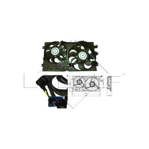 Fläkt, kylare 12V Nrf 47403 NRF