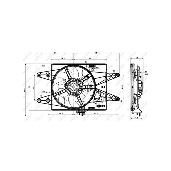 Fläkt, kylare 12V Nrf 47430 NRF
