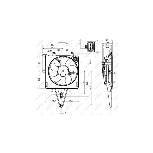 Fläkt, kylare 12V Nrf 47431 NRF