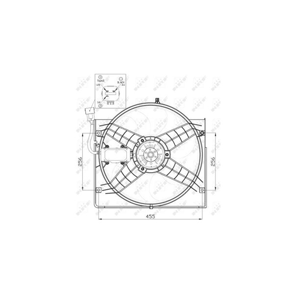 Fläkt, kylare 12V Nrf 47442 NRF Fläkt, kylare 12V Nrf 47442 NRF