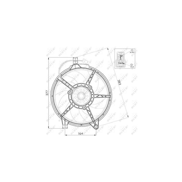 Fläkt, kylare 12V Nrf 47445 NRF Fläkt, kylare 12V Nrf 47445 NRF