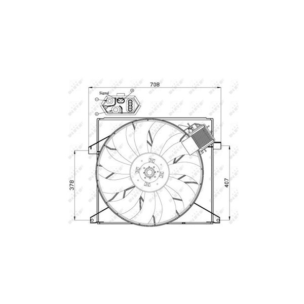 Fläkt, kylare 12V Nrf 47446 NRF