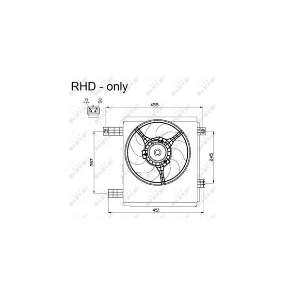 Fläkt, kylare 12V Nrf 47447 NRF Fläkt, kylare 12V Nrf 47447 NRF